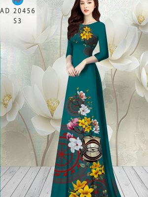 Vải Áo Dài Tết Hoa in 3D AD 20456 24